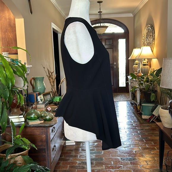 Theory Kalsing Continuous Peplum Top, Black szS - Picture 6 of 15